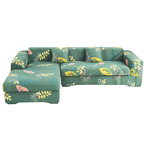 

Print Dustproof Stretch Slipcovers Stretch Sofa Cover Super Soft Fabric Couch Cover Fit For 1 to 4 Cushion Couch And L Shape Sofa (You will Get 1 Throw Pillow Case as free Gift)