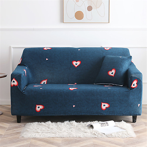 

Cartoon Heart Print Dustproof All-powerful Slipcovers Stretch Sofa Cover Super Soft Fabric Couch Cover with One Free Boster Case(Chair/Love Seat/3 Seats/4 Seats)