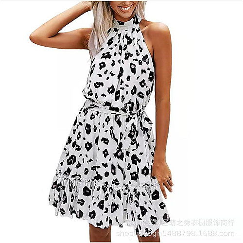 

Women's A Line Dress Knee Length Dress Black dots Red dots Pink flowers Printed red Green floral Green dots Yellow snake pattern Printed apricot Navy snake pattern Dark Green Sleeveless Dot Summer
