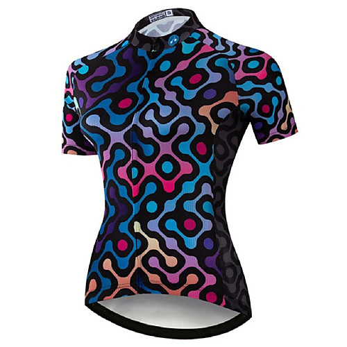 

21Grams Women's Short Sleeve Cycling Jersey Summer Spandex Polyester Blue Bike Jersey Top Mountain Bike MTB Road Bike Cycling Quick Dry Moisture Wicking Breathable Sports Clothing Apparel / Stretchy