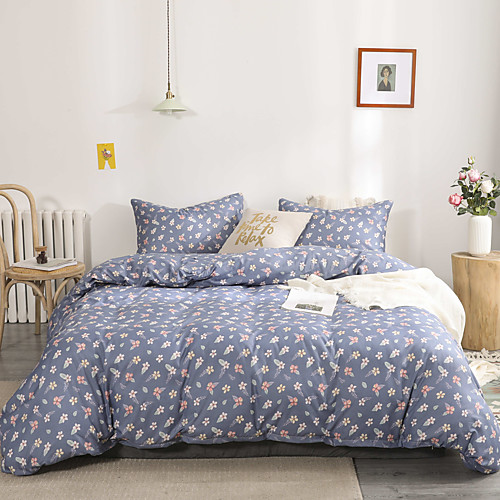 

Duvet Cover Sets 3 Piece Rayon / Polyester Floral / Botanical Rainbow Reactive Print Bohemian Style