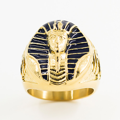 

stainless steel egyptian pharaoh rings gold plated egyptian eye of horus cross of life ankh and sphinx rings punk biker jewelry for men