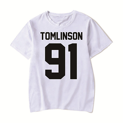 

Men's Unisex Tee T shirt Hot Stamping Anime Graphic Prints Plus Size TOMLINSON Print Short Sleeve Casual Tops Cotton Basic Designer Big and Tall White Black Red