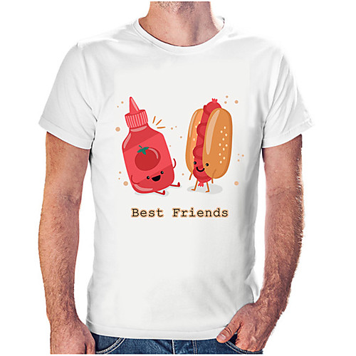 

Men's Unisex Tee T shirt Hot Stamping Food Graphic Prints Plus Size Print Short Sleeve Casual Tops Cotton Basic Fashion Designer Big and Tall White Wine Black