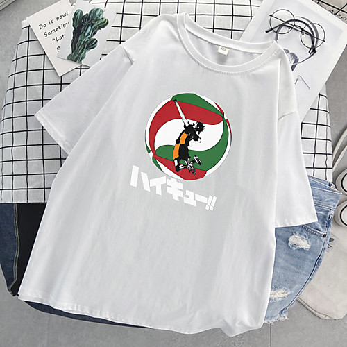 

Inspired by Haikyuu Cosplay Cosplay Costume T-shirt Polyester / Cotton Blend Print T-shirt For Women's / Men's