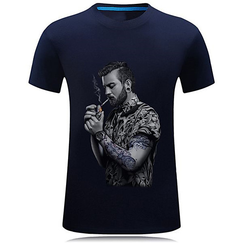

Men's Unisex Tee T shirt Hot Stamping Graphic Prints Portrait Plus Size Print Short Sleeve Casual Tops Cotton Basic Fashion Designer Big and Tall White Black