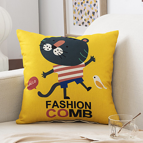 

Double Side Cushion Cover 1PC Faux Linen Soft Decorative Square Throw Pillow Cover Cushion Case Pillowcase for Sofa Bedroom Superior Quality Machine Washable