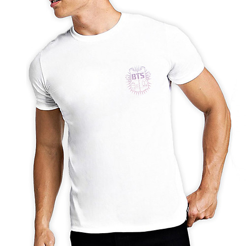 

Men's Unisex Tee T shirt Hot Stamping Graphic Prints Letter Plus Size Print Short Sleeve Casual Tops Cotton Basic Fashion Designer Big and Tall White