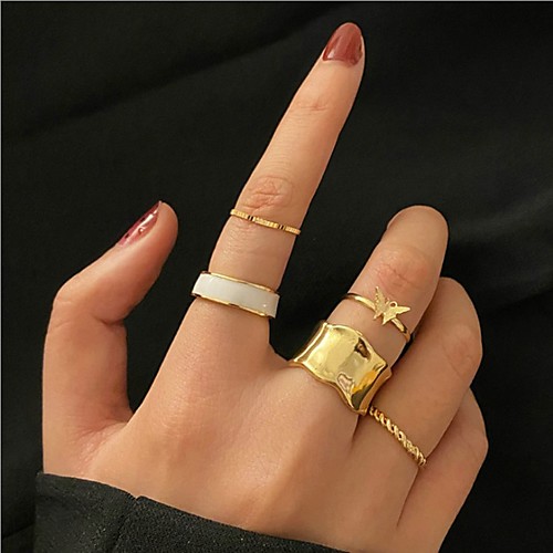 

Women's Ring Set Retro Butterfly Stylish Simple Vintage European Earrings Jewelry Gold For Anniversary Party Evening Street Gift Festival