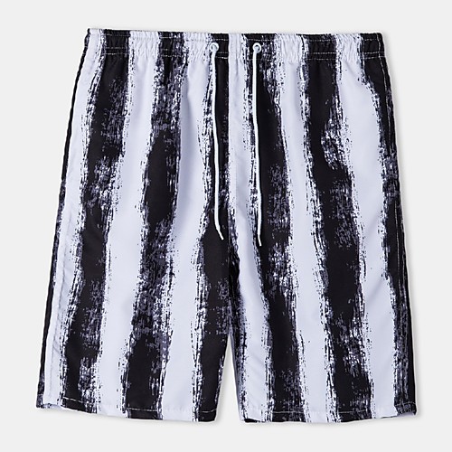

Men's Casual Daily Holiday Shorts Pants Graphic Short Black / White