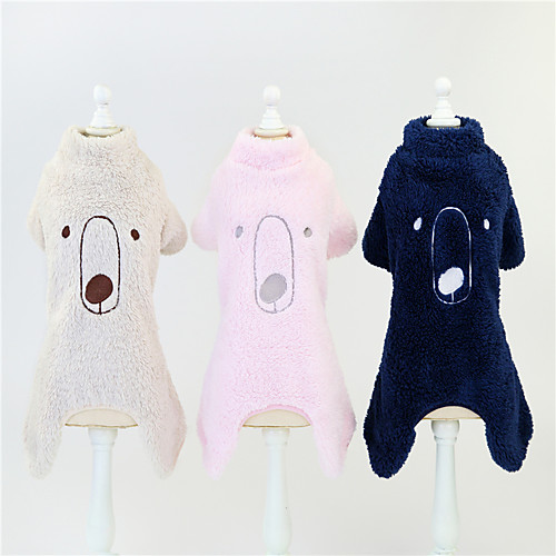 

Dog Cat Sweater Animal Cute Sweet Dailywear Casual / Daily Winter Dog Clothes Puppy Clothes Dog Outfits Warm Pink Brown Dark Blue Costume for Girl and Boy Dog Plush S M L XL XXL