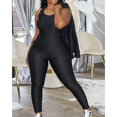 

Women's Ordinary Off Shoulder Black Purple Red Jumpsuit Solid Colored