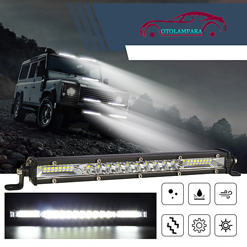 

OTOLAMPARA 1PCS 12 Inches 78W LED Work Light Bar ATV SUV 4WD Heavy Duty High Quality Grill LED Bar 6000K White Color Lightness 50000hrs Lifespan