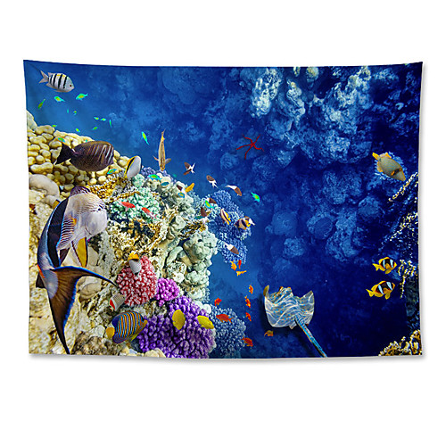 

Wall Tapestry Art Decor Blanket Curtain Hanging Home Bedroom Living Room Decoration Polyester The Underwater World