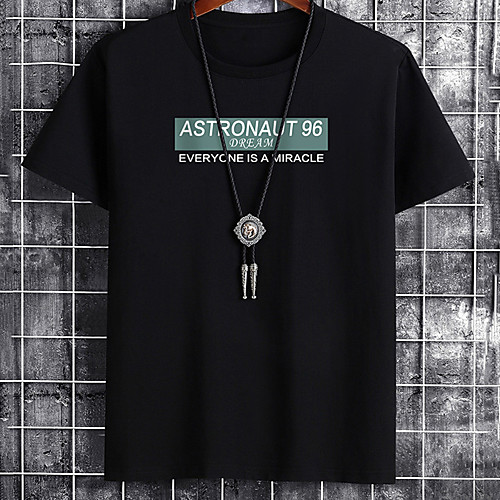 

Men's Unisex Tee T shirt Hot Stamping Graphic Prints Letter Plus Size Print Short Sleeve Casual Tops Cotton Basic Fashion Designer Big and Tall White Black Khaki