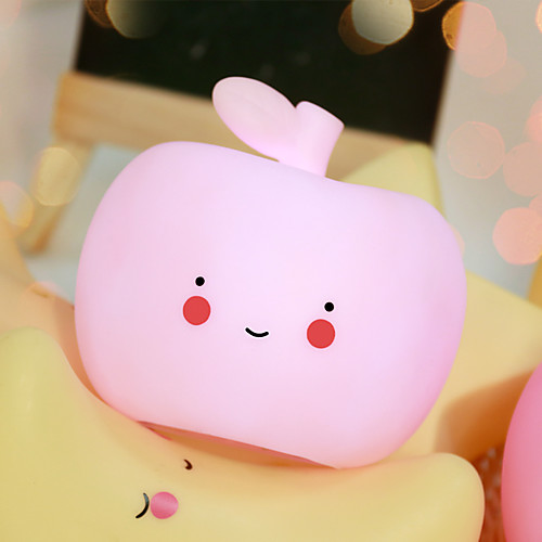 

Night Light Apple Decoration Light Nursery Ambient Rainbow Night Light Cartoon Adorable Lovely Cute Bedside Lamp