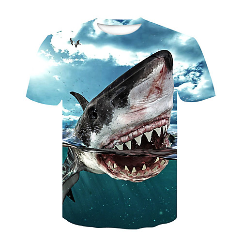 

Men's T shirt Shirt 3D Print 3D Rivet Mesh Short Sleeve Casual Tops Blue Purple Green / Summer