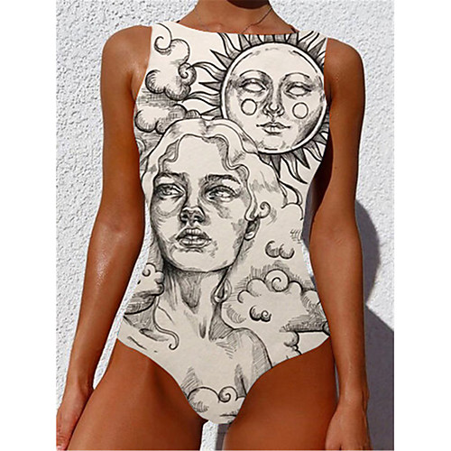 

Women's One Piece Monokini Swimsuit Tummy Control Slim Black Swimwear Strap Bathing Suits New Casual Sexy / Padded Bras / Beach