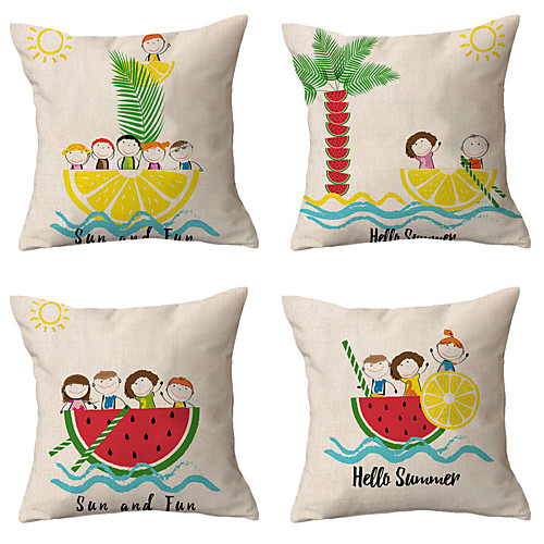 

Double Side Cushion Cover 4PC Soft Decorative Square Throw Pillow Cover Cushion Case Pillowcase for Sofa Bedroom Superior Quality Machine Washable