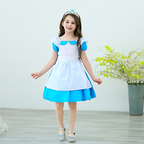 

Maid Costume Movie / TV Theme Costumes Princess Party Costume Kid's Girls' Halloween Halloween Birthday Party Festival Halloween Children's Day Masquerade Festival / Holiday Terylene Blue Easy