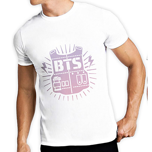 

Men's Unisex Tee T shirt Hot Stamping Graphic Prints Letter Plus Size Print Short Sleeve Casual Tops Cotton Basic Designer Big and Tall White