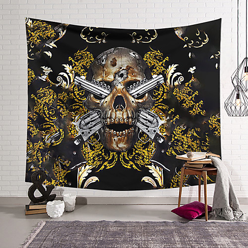 

Wall Tapestry Art Decor Blanket Curtain Hanging Home Bedroom Living Room Decoration Polyester Skull