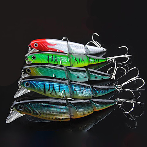 

10 5Cm 14G Pc Jointed Fishing Lure Hooks Minnow Plastic Artificial Fishing Wobbler Tools Jerk Fish Esca Tackle 1Pc