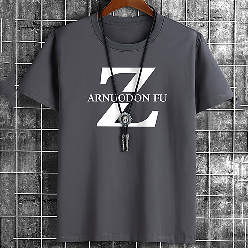 

Men's Unisex Tee T shirt Hot Stamping Graphic Prints Letter Plus Size Print Short Sleeve Casual Tops Cotton Basic Fashion Designer Big and Tall White Black Khaki