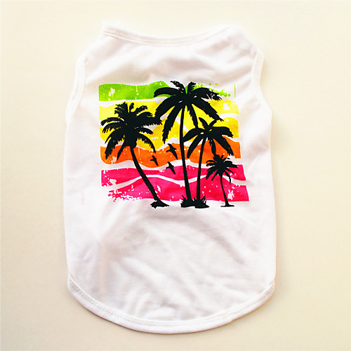 

Dog Cat Vest Plants Cute Sweet Dailywear Casual / Daily Dog Clothes Puppy Clothes Dog Outfits Breathable White Costume for Girl and Boy Dog Polyester XS S M L