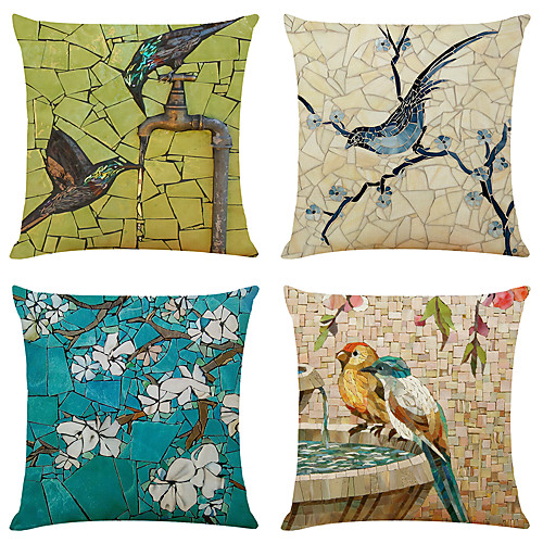 

Double Side Cushion Cover 4PC Soft Decorative Square Throw Pillow Cover Cushion Case Pillowcase for Sofa Bedroom Superior Quality Machine Washable