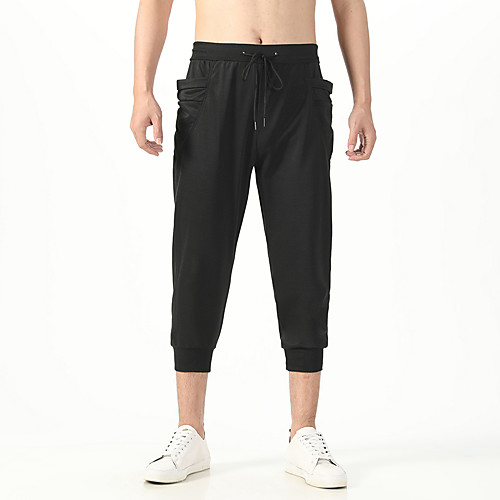 

Men's Sports & Outdoors Sporty Sweatpants Pants Solid Color Black Light gray Dark Gray