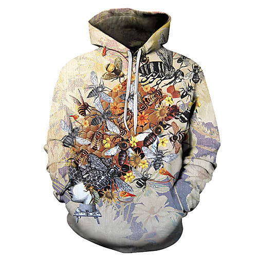 

Men's Unisex Plus Size Pullover Hoodie Sweatshirt Butterfly Graphic Prints Print Hooded Casual Daily Holiday 3D Print Basic Designer Hoodies Sweatshirts Long Sleeve Yellow Blushing Pink White