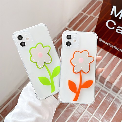 

Phone Case For Apple Back Cover iPhone 12 Pro Max 11 SE 2020 X XR XS Max 8 7 Shockproof Dustproof Graphic Flower TPU