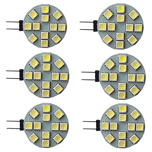 

6pcs 2 W LED Bi-pin Lights 240 lm G4 12 LED Beads SMD 5050 Warm White Natural White White 9-30 V
