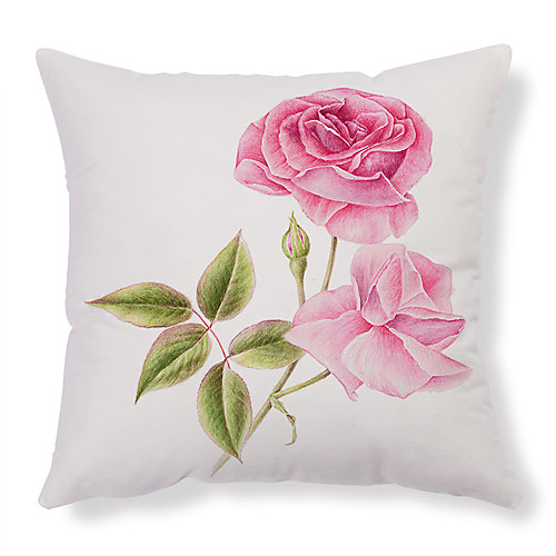 

Double Side Cushion Cover 1PC Soft Decorative Square Pillowcase for Sofa bedroom Car Chair Superior Quality Flowers Outdoor Cushion for Patio Garden Farmhouse Bench Couch