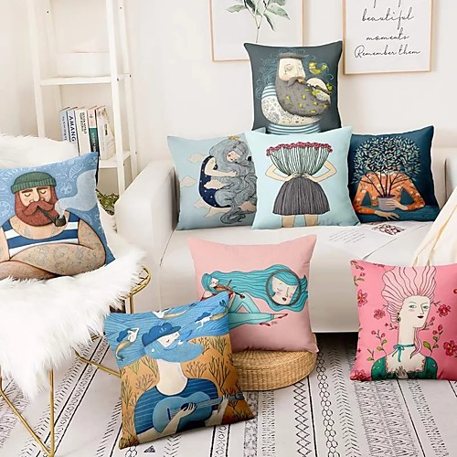 

Double Side Cushion Cover 1PC Soft Decorative Square Throw Pillow Cover Cushion Case Pillowcase for Sofa Bedroom Superior Quality Machine Washable