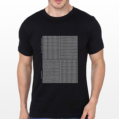 

Men's Unisex Tee T shirt Hot Stamping Polka Dot Graphic Prints Plus Size Print Short Sleeve Casual Tops Cotton Basic Fashion Designer Big and Tall Black