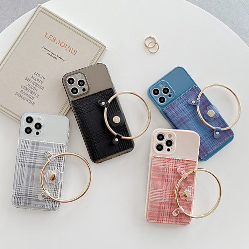 

Phone Case For Apple Back Cover iPhone 12 Pro Max 11 SE 2020 X XR XS Max 8 7 Card Holder Shockproof Dustproof Lines / Waves TPU