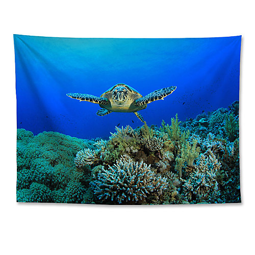 

Wall Tapestry Art Decor Blanket Curtain Hanging Home Bedroom Living Room Decoration Polyester Sea Turtle