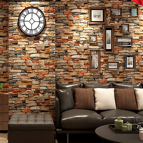 

3D Brick Pattern PVC Self-adhesive Wallpaper Wall Sticker 45500cm