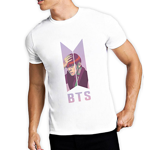 

Men's Unisex Tee T shirt Hot Stamping Graphic Prints Letter Plus Size Print Short Sleeve Casual Tops Cotton Basic Fashion Designer Big and Tall White