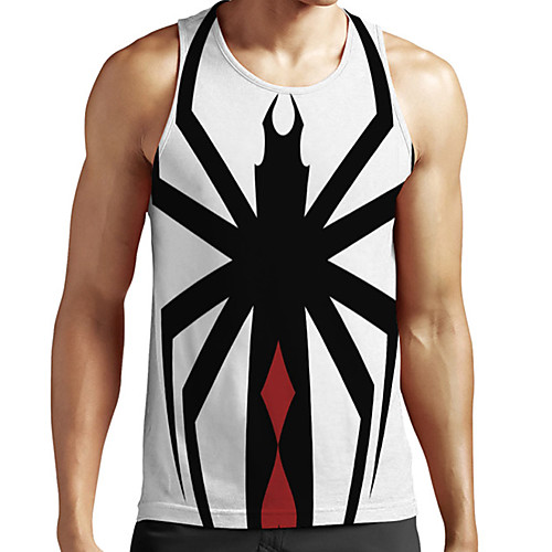 

Men's Unisex Tank Top Undershirt 3D Print Graphic Prints Spider Animal Plus Size Print Sleeveless Casual Tops Basic Fashion Designer Breathable White