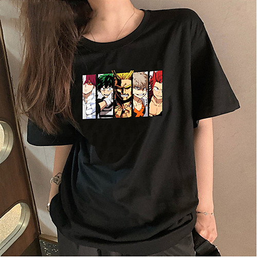 

Inspired by My Hero Academia / Boku No Hero Cosplay Anime Cartoon Polyester / Cotton Blend Print Harajuku Graphic Kawaii T-shirt For Women's / Men's