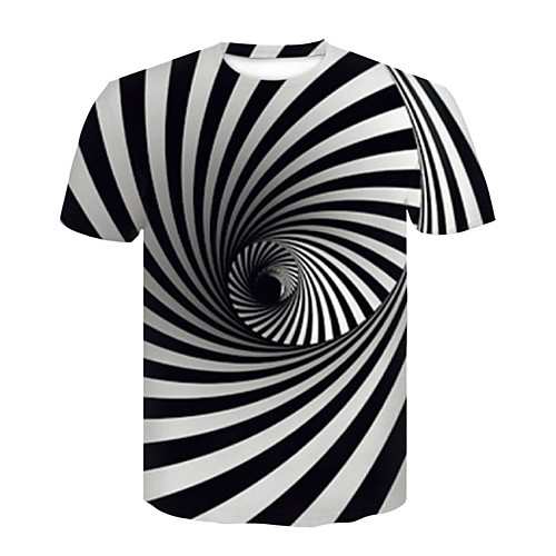 

Men's T shirt Shirt 3D Print 3D Rivet Mesh Short Sleeve Casual Tops White Red Black / Summer