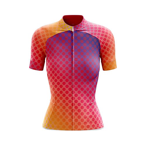 

21Grams Women's Short Sleeve Cycling Jersey Summer Spandex Polyester Purple 3D Bike Jersey Top Mountain Bike MTB Road Bike Cycling Breathable Back Pocket Sports Clothing Apparel / Stretchy