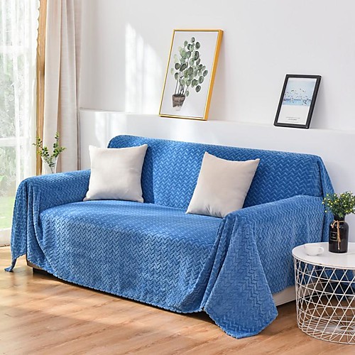 

Sofa Cover Sofa Blanket Embossing/Plush Wheat Ear Pattern Sofa Blanket/Fit for 1-4 Cushion Couch and L Shape Sofa