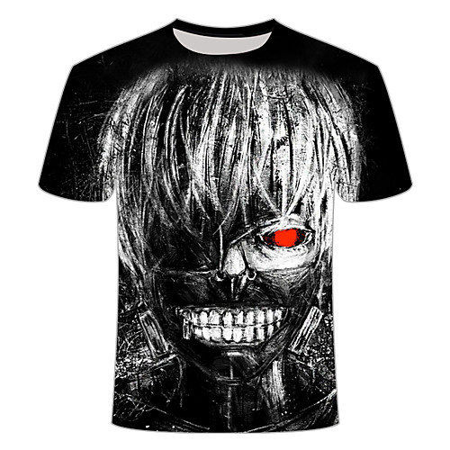 

Inspired by Tokyo Ghoul Cosplay Cosplay Costume T-shirt Polyester / Cotton Blend Print 3D Harajuku Graphic T-shirt For Women's / Men's