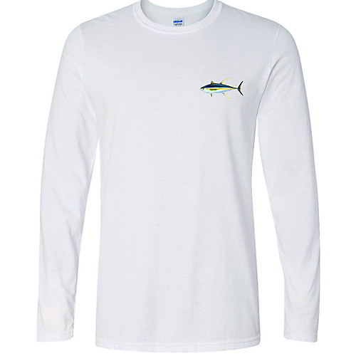 

CAWANFLY Men's Fishing Shirt Outdoor Long Sleeve UPF50 Quick Dry Breathable Sweat wicking Top Autumn / Fall Spring Summer Athleisure Fishing Camping & Hiking White / Micro-elastic / Animal