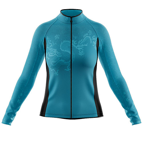 

21Grams Women's Long Sleeve Cycling Jersey Spandex Polyester Blue Patchwork Bike Jersey Top Mountain Bike MTB Road Bike Cycling Quick Dry Moisture Wicking Breathable Sports Clothing Apparel