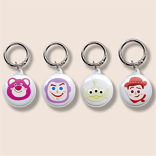 

Cartoon Pattern Protective Sleeve For Apple AirTags 2021 Portable Bluetooth Tracker Cover Anti-Scratch Lightweight Protective Skin Cover for AirTages Key Finder Keychain Accessory